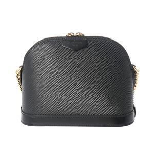 Louis Vuitton Epi Alma Chain Shoulder Bag Black Leather